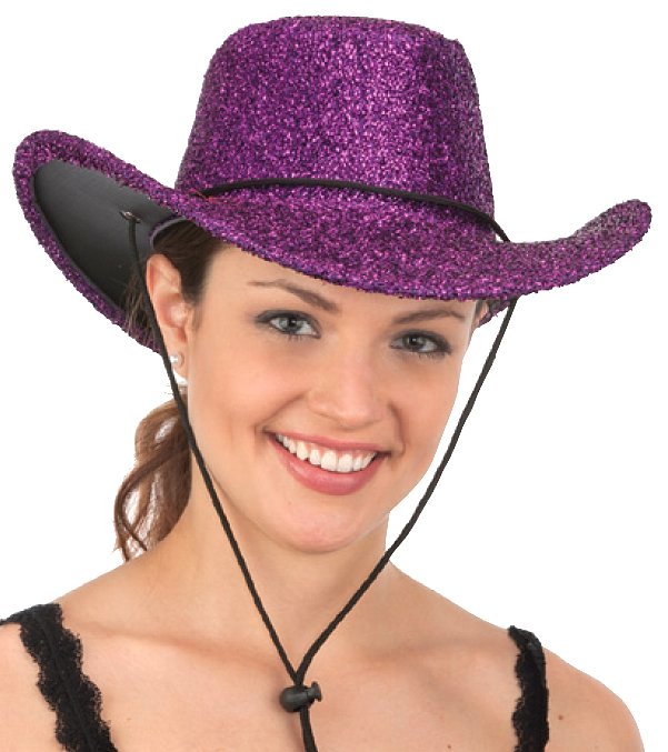 Purple Glitter Cowboy Hat