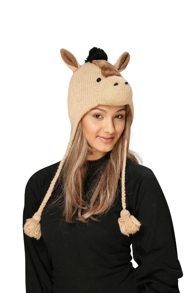BZANY® Horse Pom Pom Knit Hat - BZany.com