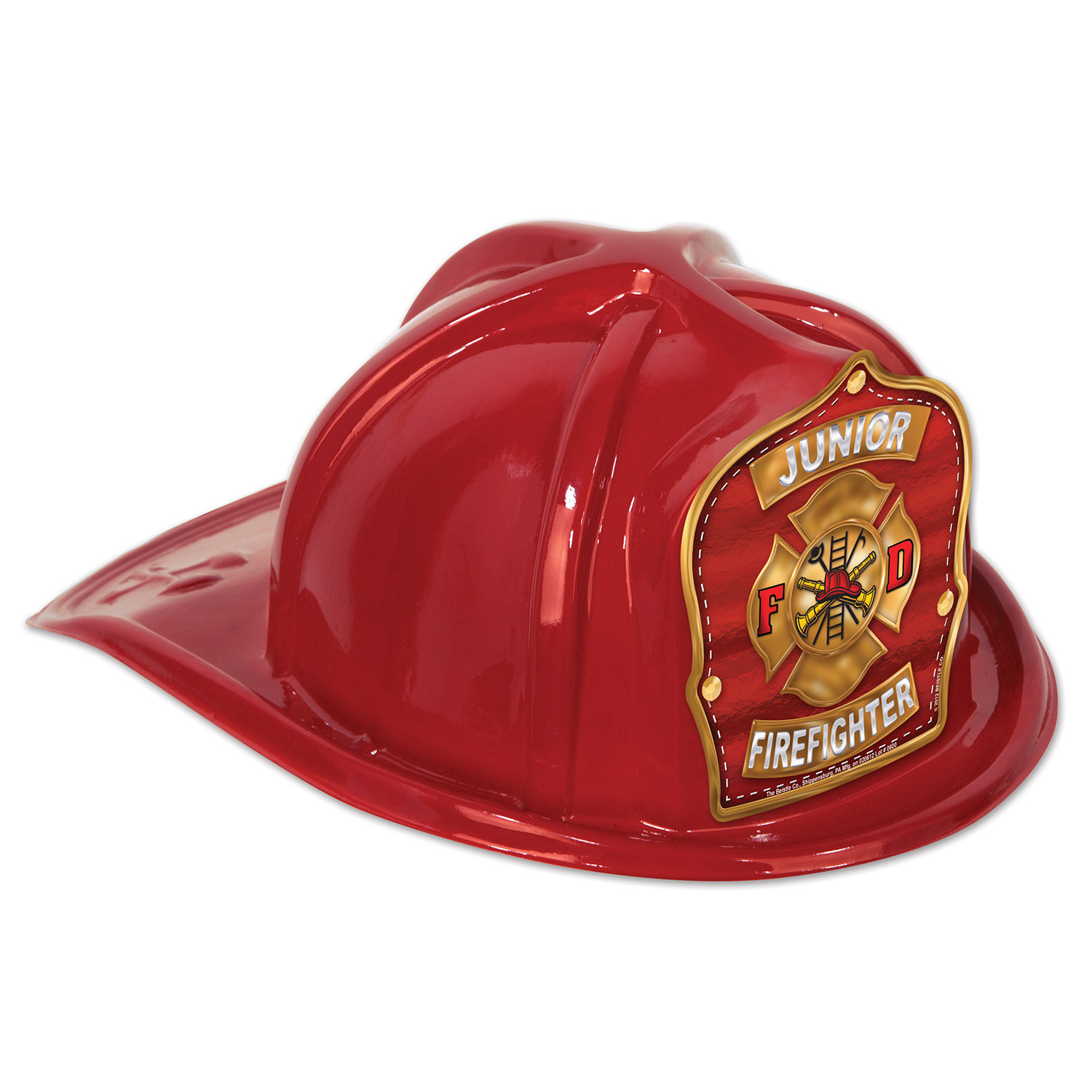 Red Plastic Jr Firefighter Hat (red 