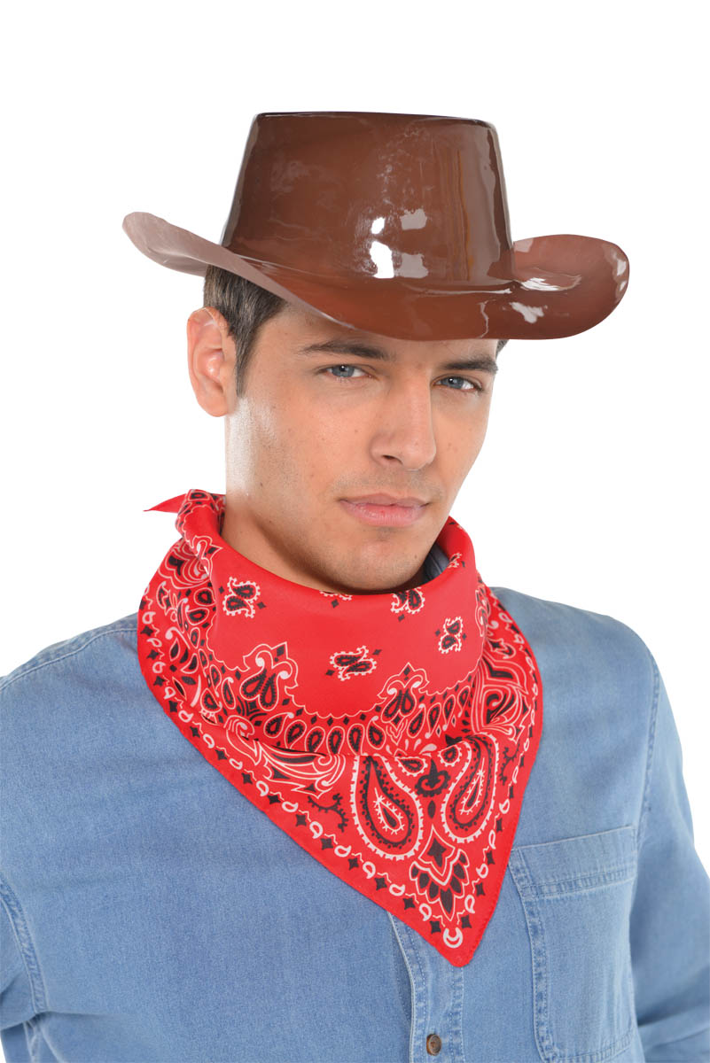 western bandana around neck